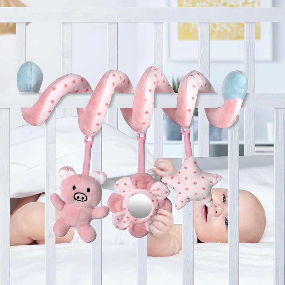 Car Seat Infant Baby Spiral Activity Hanging Toy Stroller Bar Crib