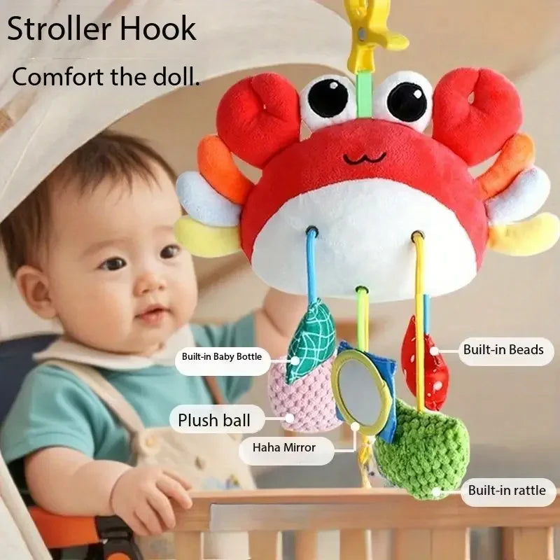Baby Toy Crab Baby Bottle Bed Hanging Drawstring Music Rattles
