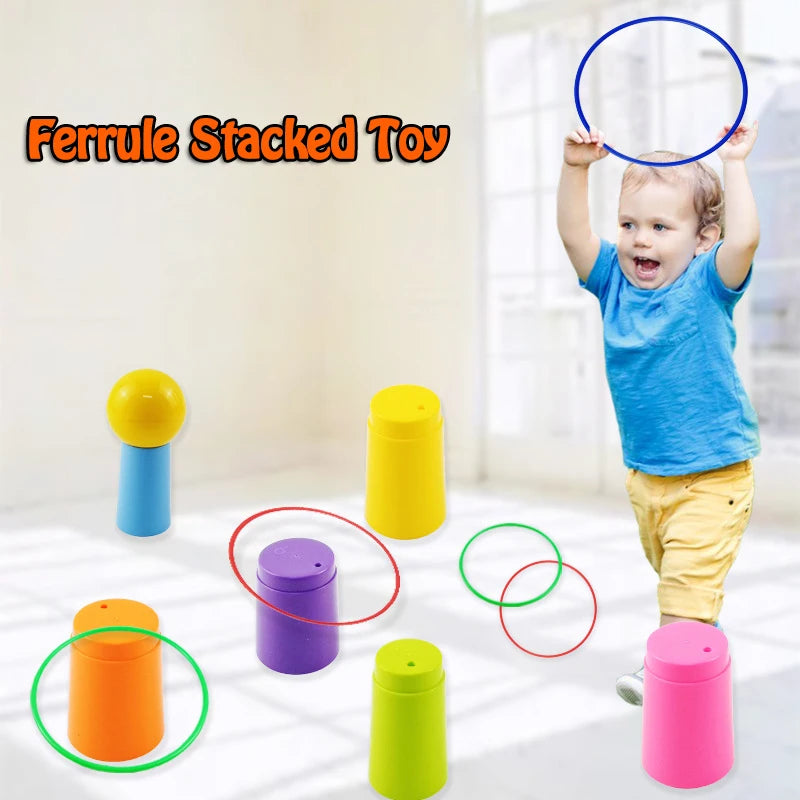 Children Throw Circle Game Ferrule Stacked Toy Fun Indoor Outdoor