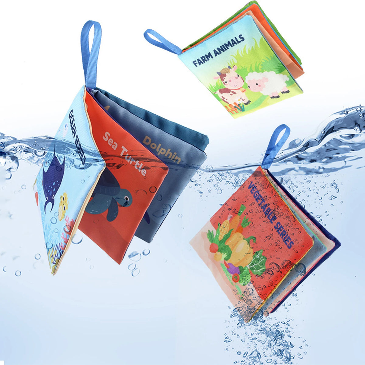 Soft Baby Books Toy Montessori 3D Touch Feel High Contrast Cloth Book