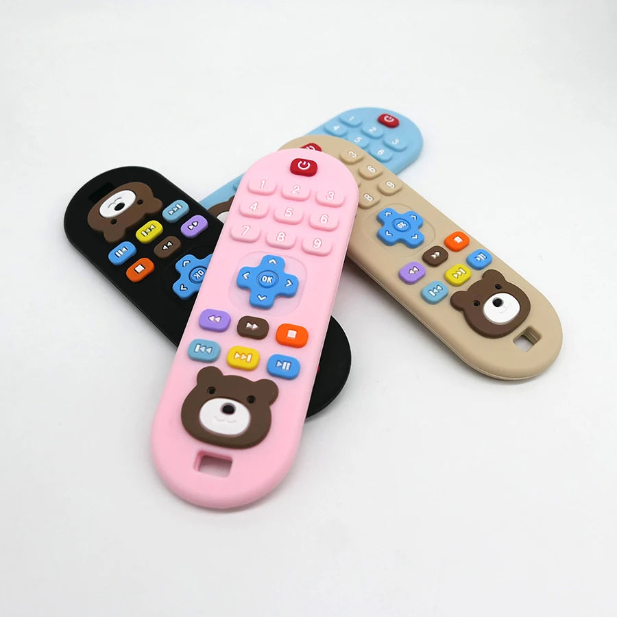 1/4pcs Children's teething remote control silicone material baby