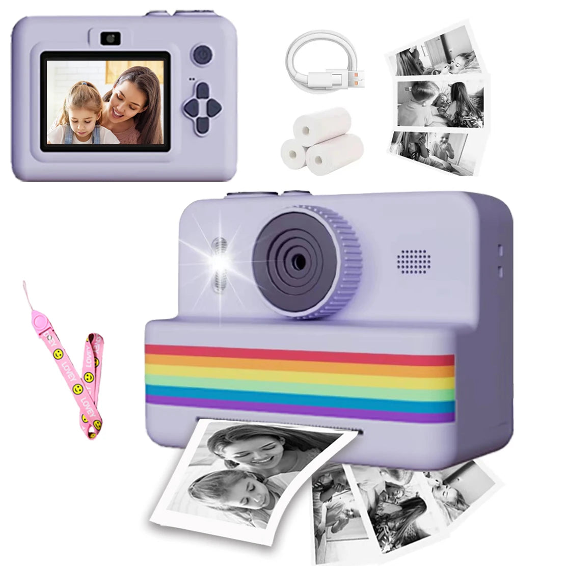 Digital Children Camera For Photography Mini Printer Portable Thermal