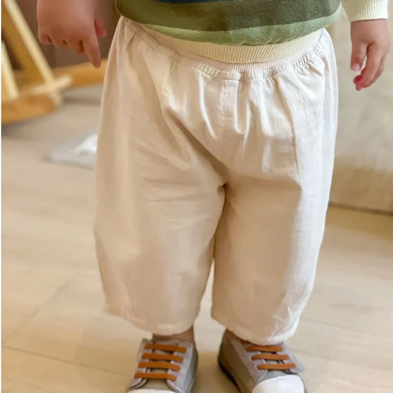 Solid Boy Kids Fashion Trousers Toddler Clothes Summer Spring Baby