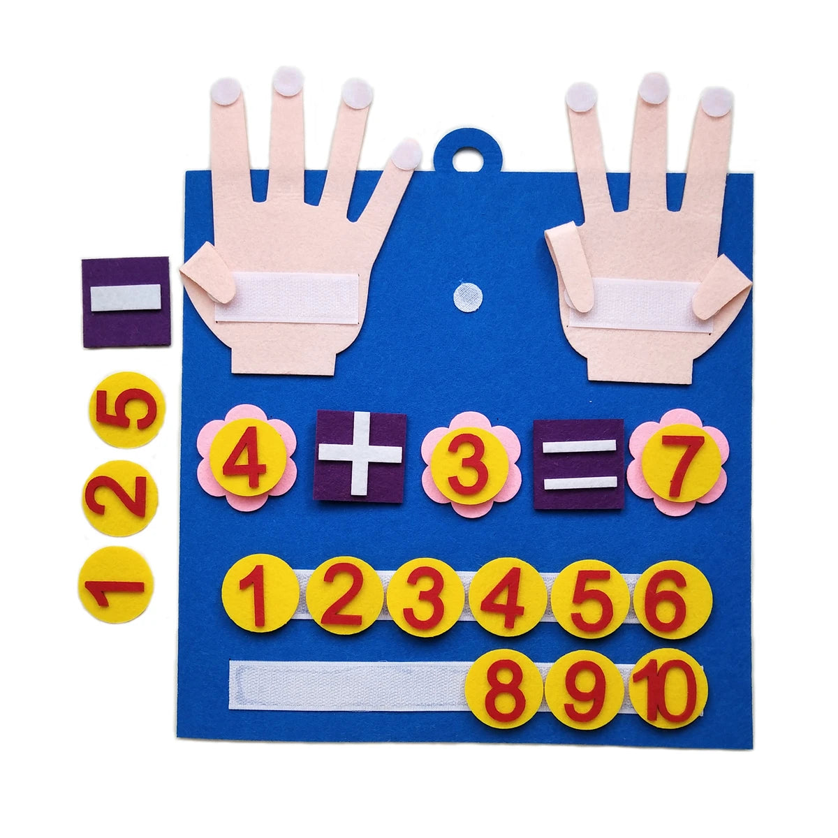Toddler Montessori Toy Felt Finger Numbers Math Toy Children Counting