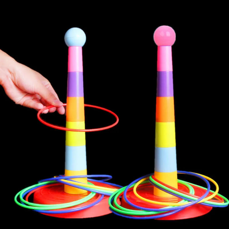 Children Throw Circle Game Ferrule Stacked Toy Fun Indoor Outdoor