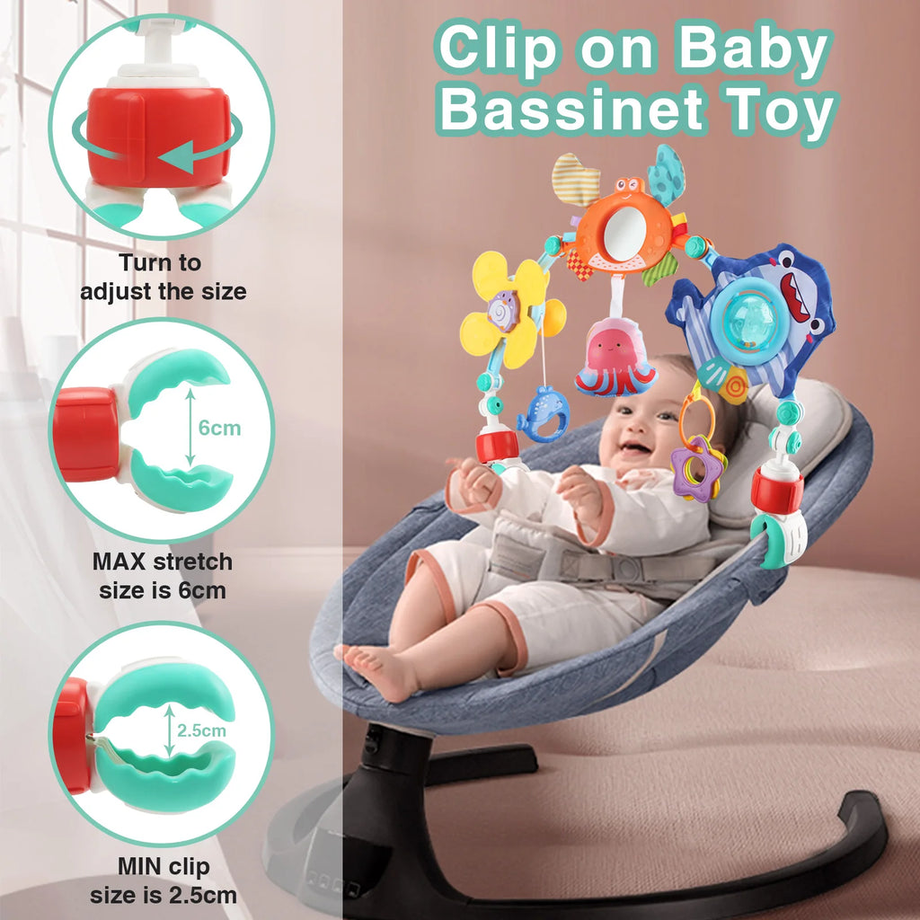 Baby Stroller Arch Toy Bouncer Toy Pram Activity Arch Toy Fine Motor