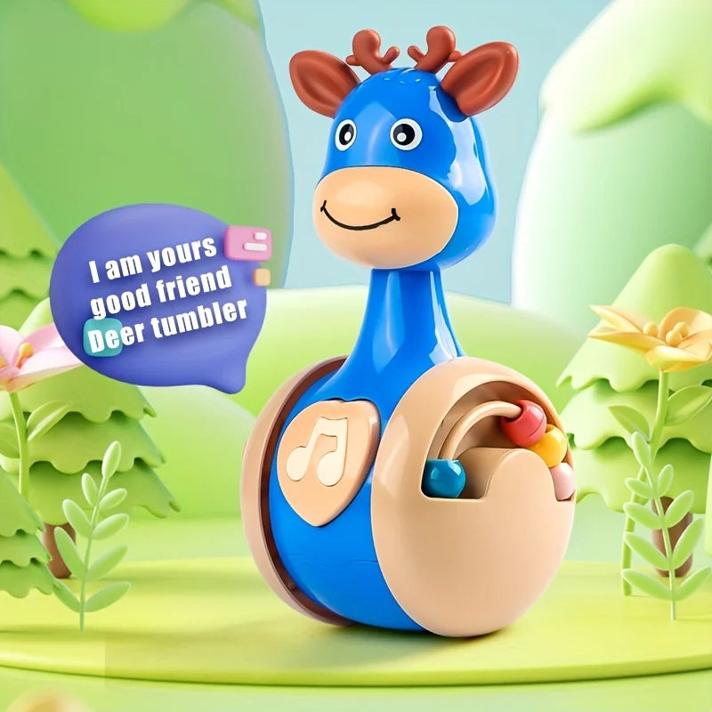 Roly Poly Baby Toy 6 to 12 Months, Tumbler Wobbler Toy for Infant Boy