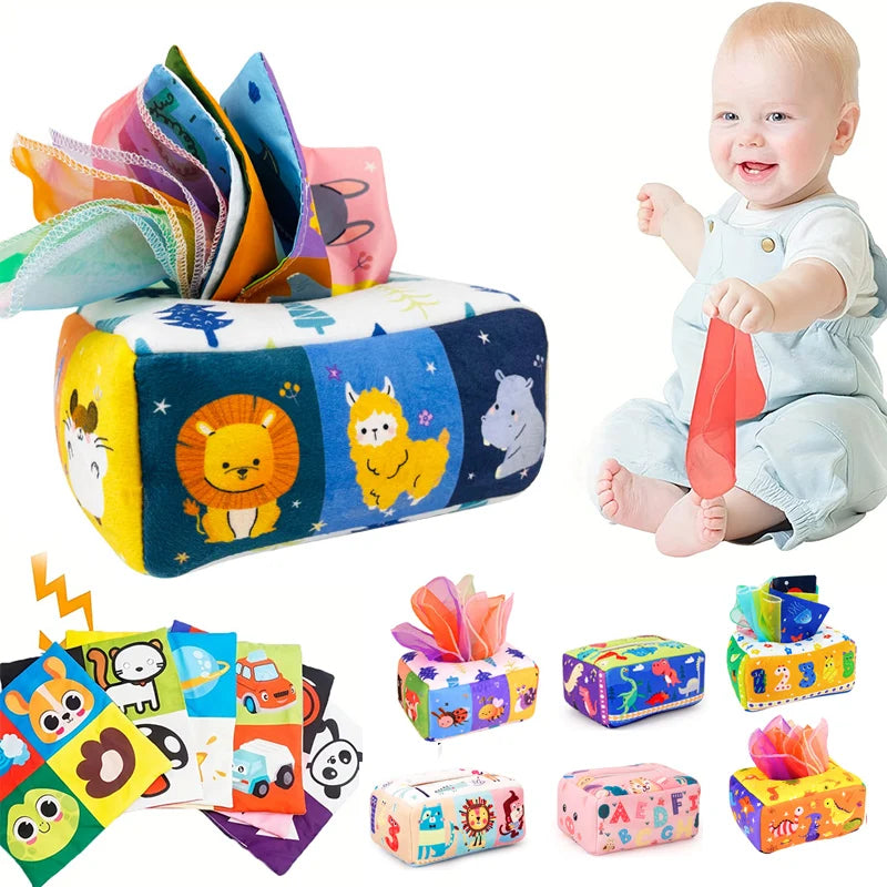 Baby Montessori Toy,Magic Tissue Box,Educational Learning Activity