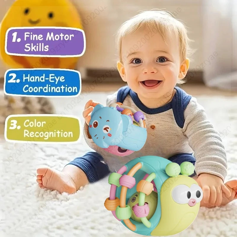 Baby Balls Rattle Comforter Toy Soft Hand Grasp Ball Educational