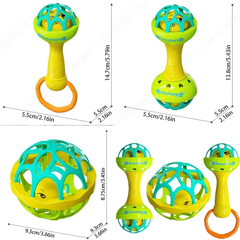3/1pcs Baby Rattles 0 12 Months Baby Educational Toy Shaker Grab Spin