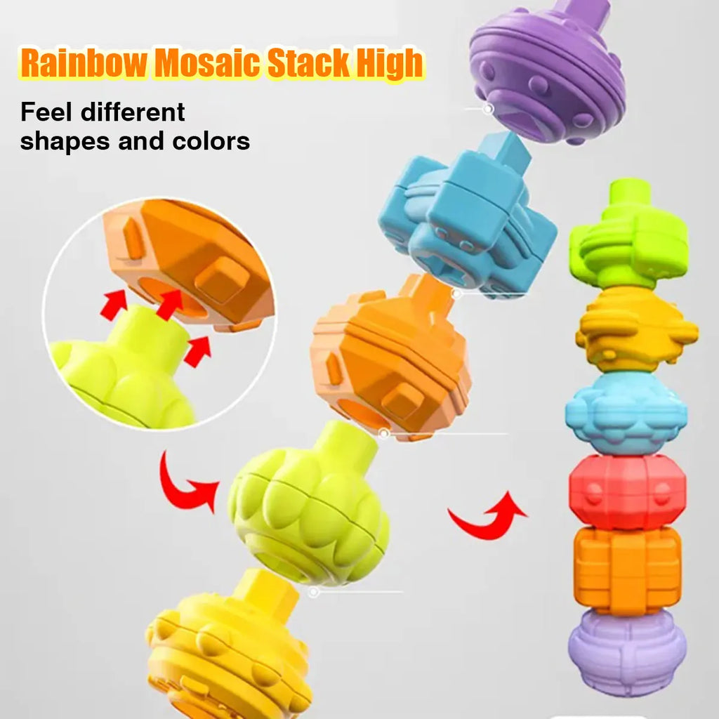 Baby Montessori Learning Educational Toy Colorful Shape Blocks