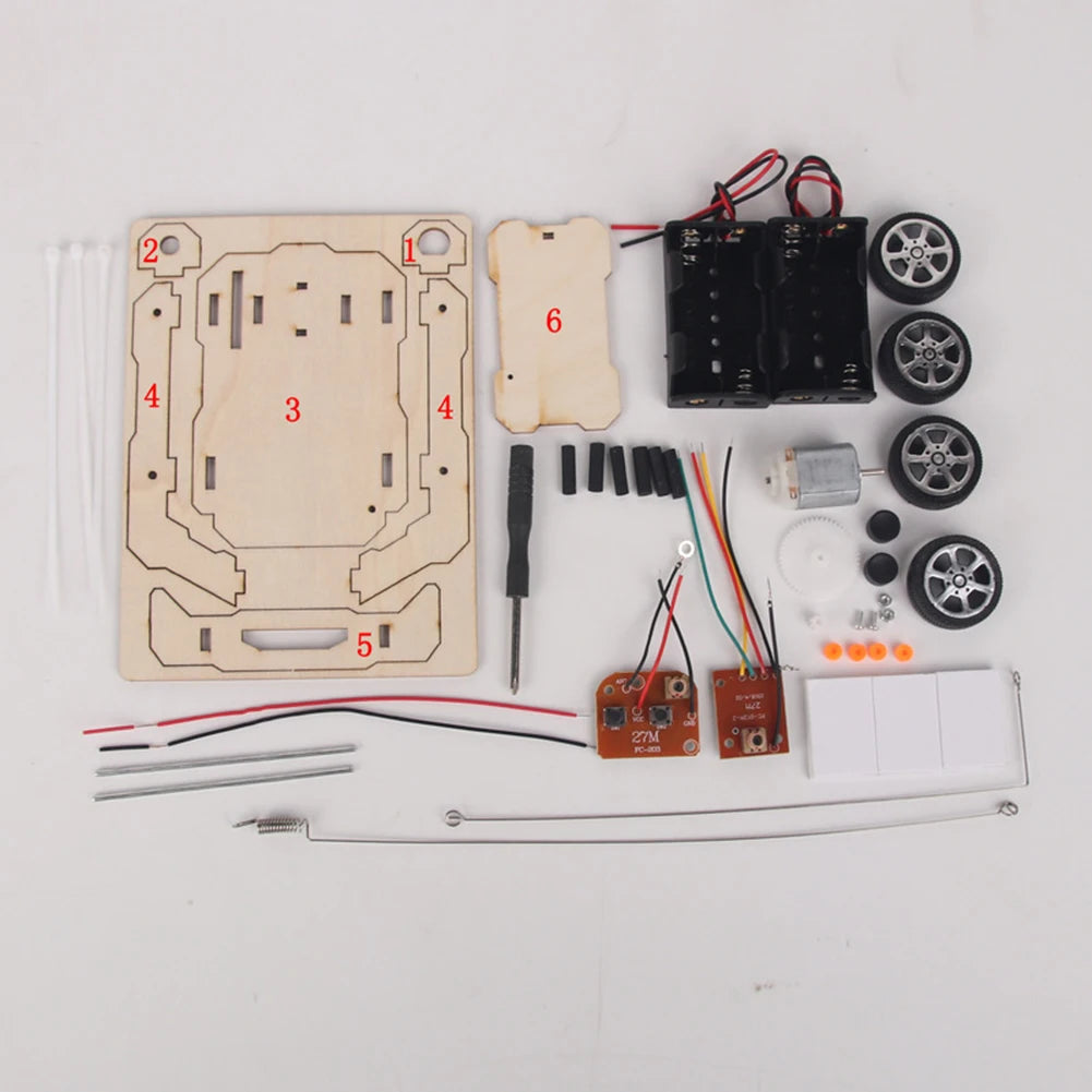 DIY RC Car Model Assemble Kit Mini Teaching Learning STEM Project