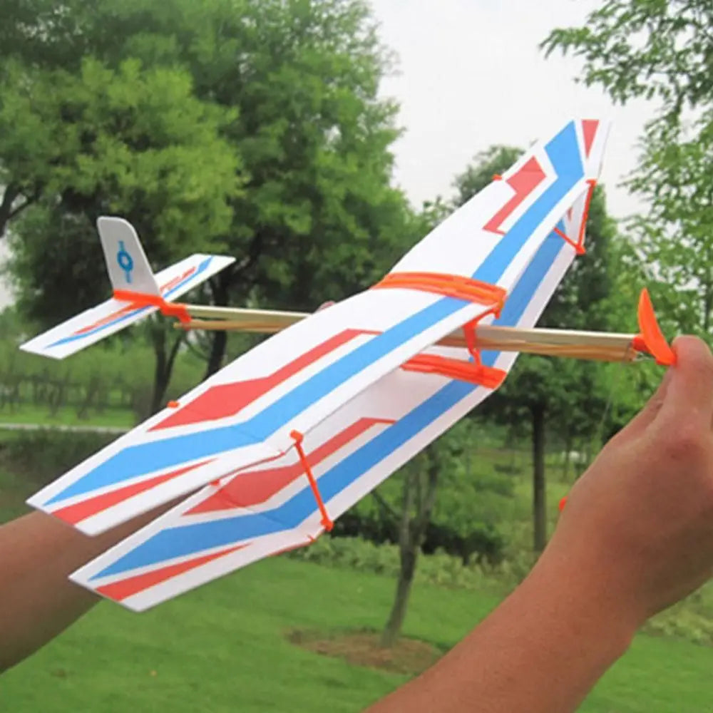 Children Novelty Plastic Educational Toy DIY Foam Aircraft Elastic