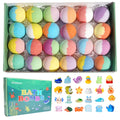 Bath Bombs with Surprise Inside, 24 Pack Kids Bath Bombs Set, Natural