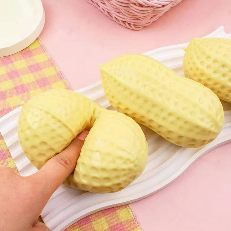 2 Styles Peanut Squishy Toy Crunchy Or Slow Rebound Food Shaped