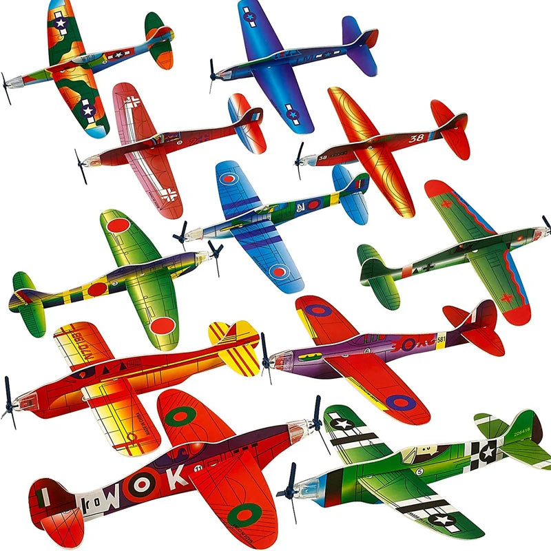 Kids DIY Hand Throw Flying Glider Planes Outdoor Toy Party Favors