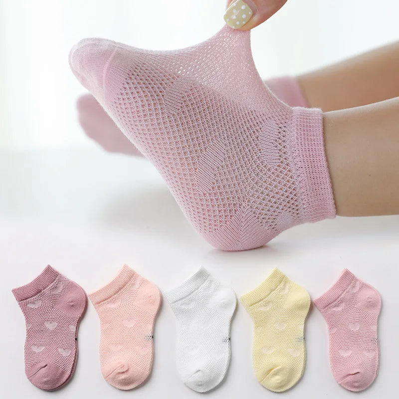 Set Children Socks Summer Fishnet Boy Socks Spring Summer Thin Mesh