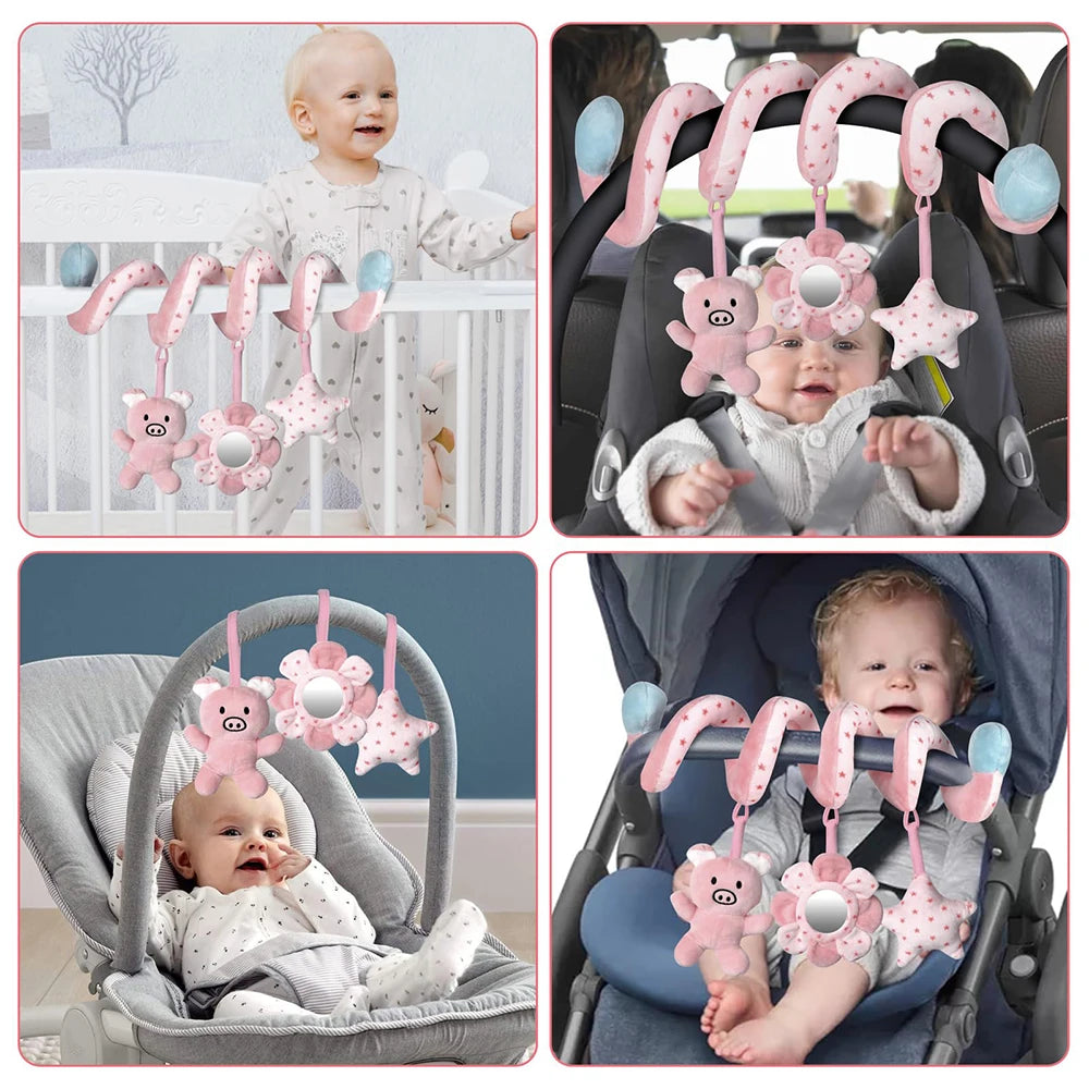 Car Seat Infant Baby Spiral Activity Hanging Toy Stroller Bar Crib
