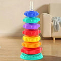 Baby Montessori Rotating Rainbow Tower Spinning & Stacking Puzzle Toy