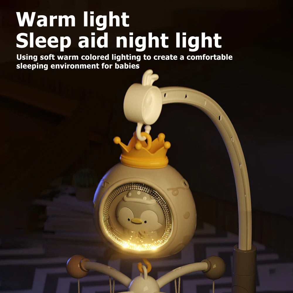 Baby Crib Mobile with Projector and Night Light Remote Control