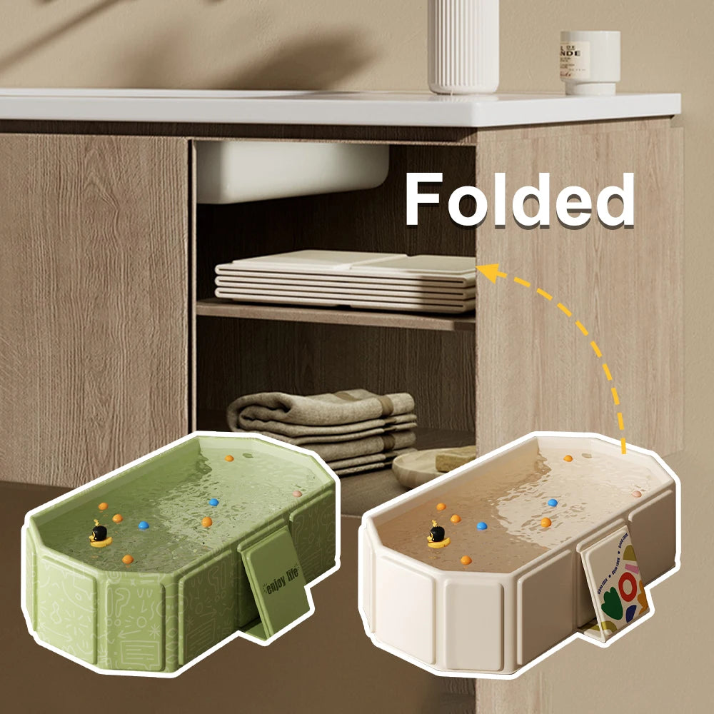 Baby Bath Basin Foldable Bath Basin Easy To Store Simple Bathtub