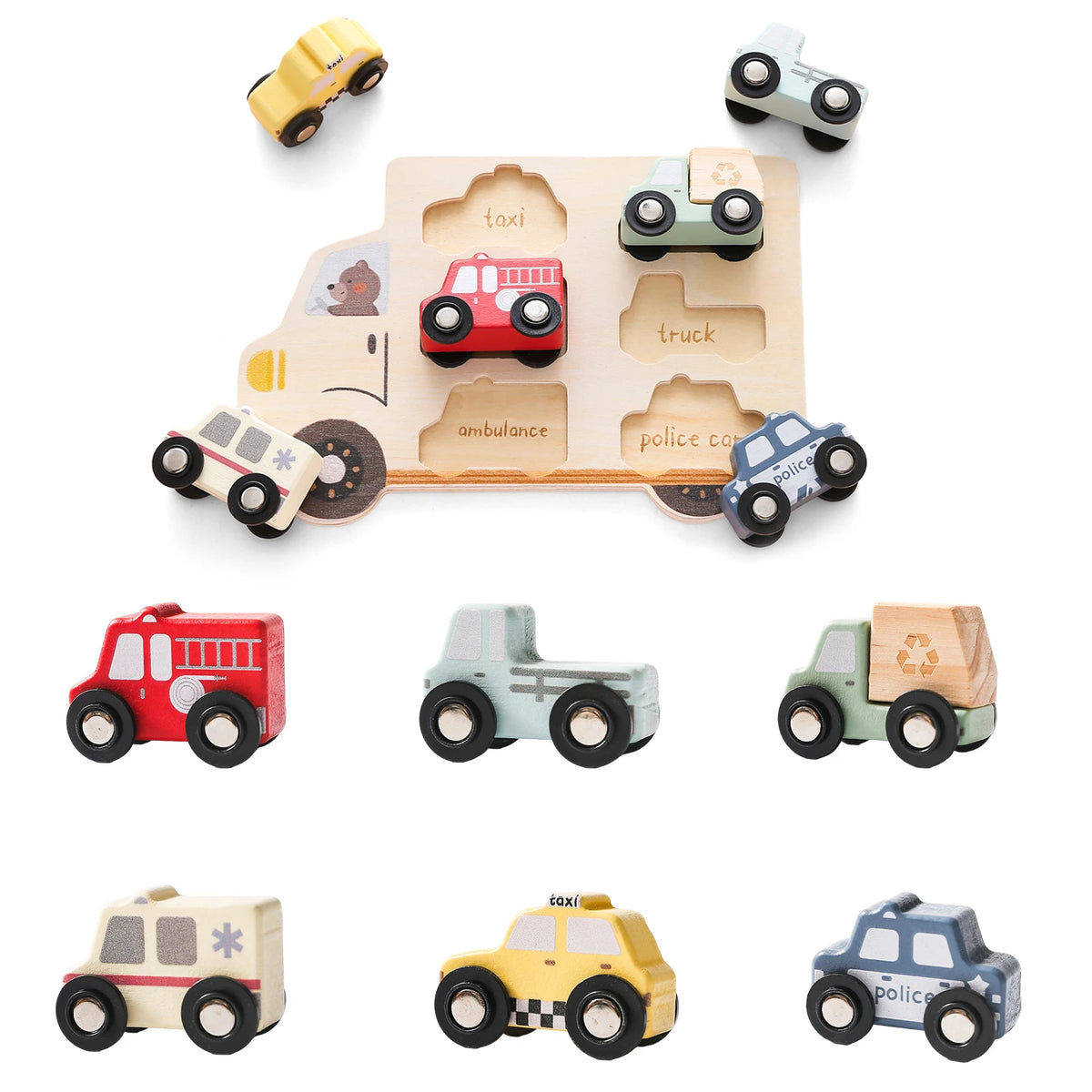 Kids Puzzles Wooden Baby Toy Montessori 3D Puzzle Toy for Babies