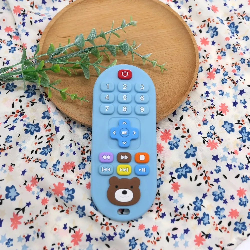 1/4pcs Children's teething remote control silicone material baby