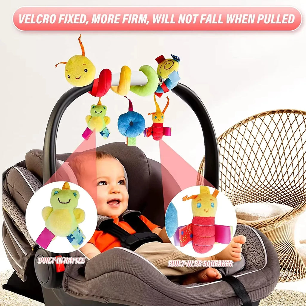 Baby Crib Hanging Rattles Toy Car Seat Toy Soft Mobiles Stroller Crib
