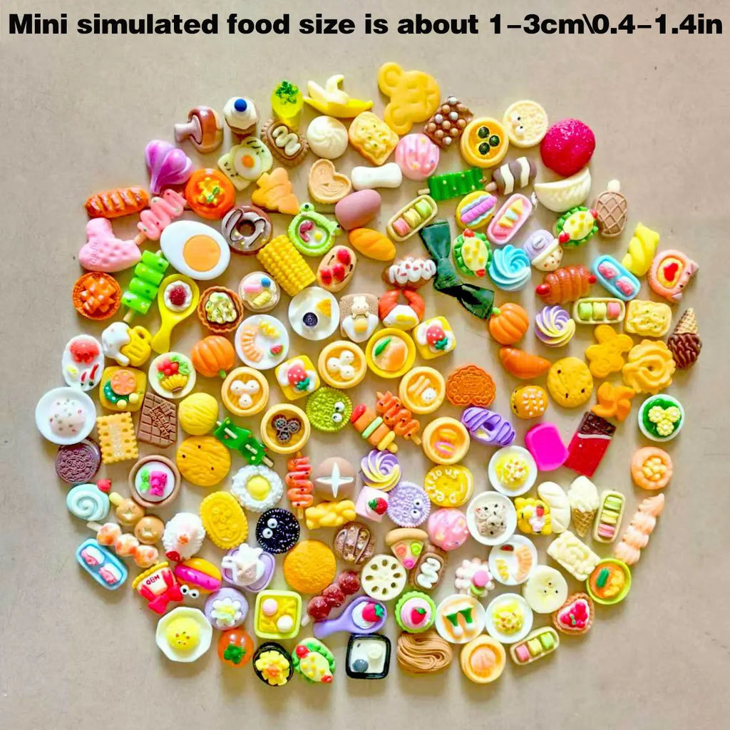 Miniature Food Toy Mixed Resin Food Dolls Kitchen Pretend Toy