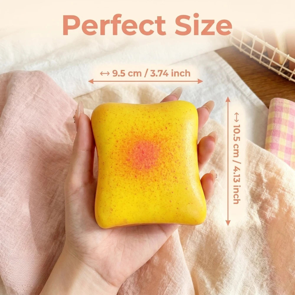 Simulation Butter Toast Bread Squishy Toy for Stress Relief Soft