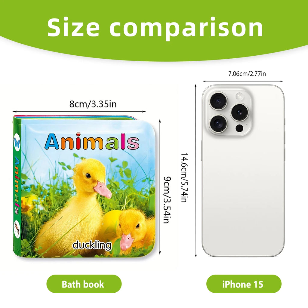 Floating Baby Bath Books for Baby Kids Learning Bath Toy Waterproof