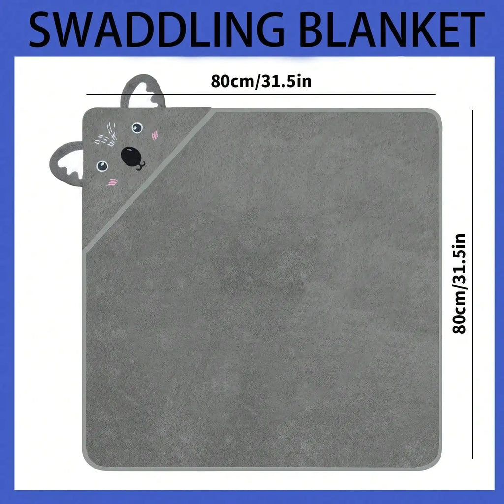 Cartoon Baby Bath Towel Infant Soft Bathrobe Hooded Swaddle Towel