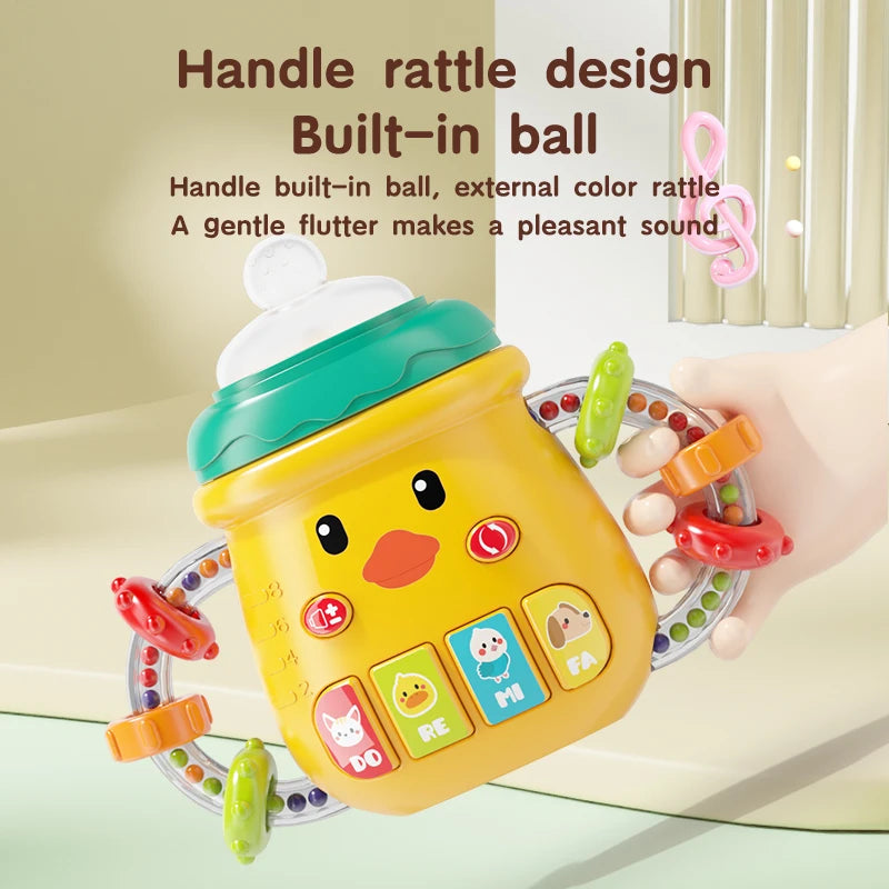 Baby Musical Pacifier Rattle Toy Early Educational Feeding Bottle