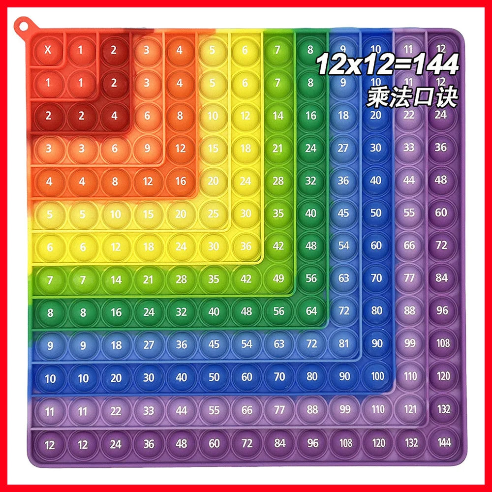 Gowinbaby 12x12 Multiplication Push Bubble Fidget Toy Math