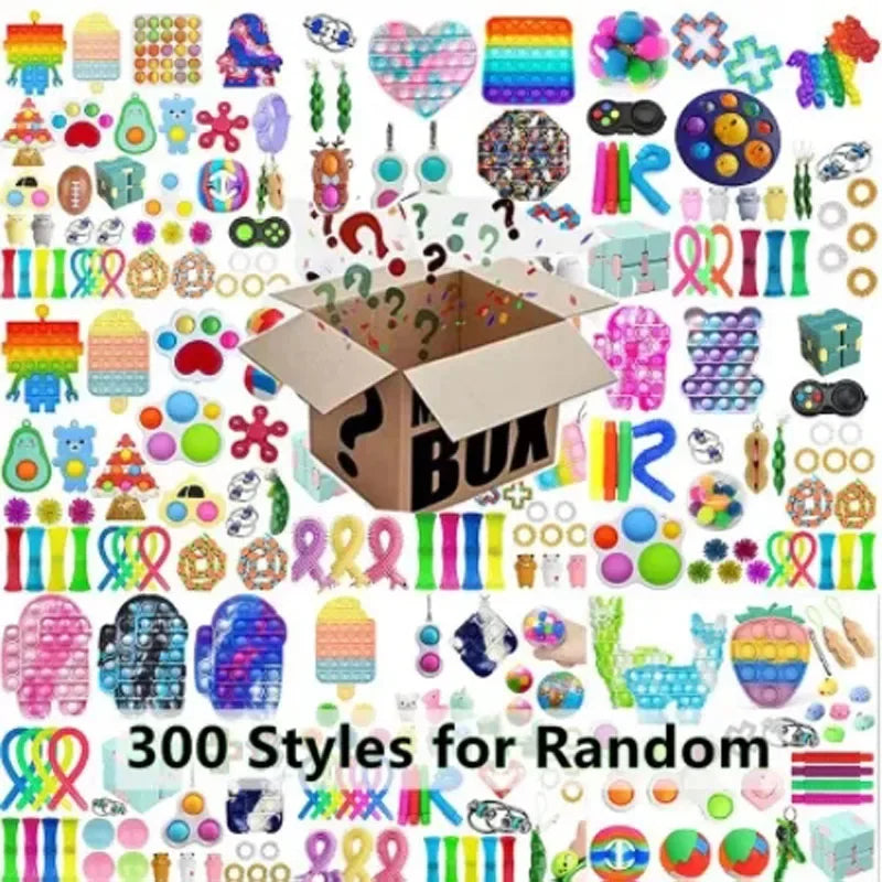 6-50pcs Random Fidget Toy Mystery Gifts Pack Surprise Box 300