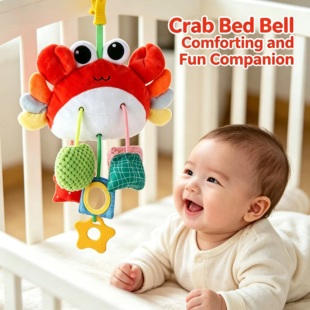 Baby Toy Crab Baby Bottle Bed Hanging Drawstring Music Rattles