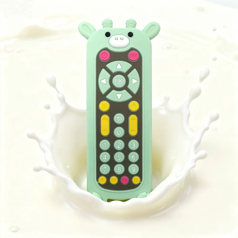 Baby Teether Toy Realistic Cartoon Remote Control for Soothing Gum