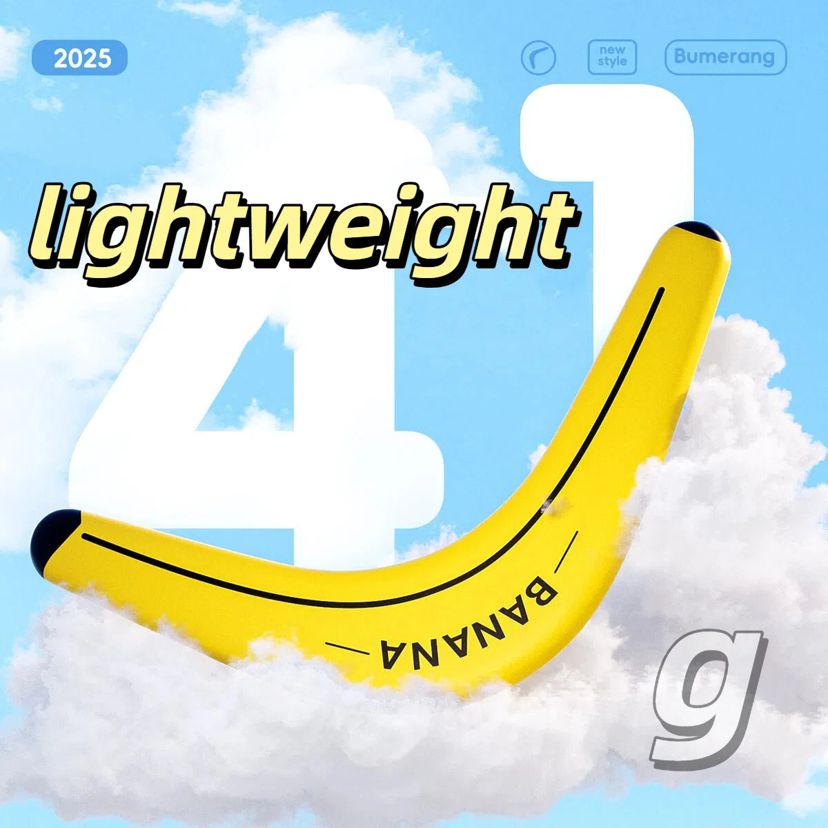 Soft and Elastic Sports Throwback Banana V Shaped Boomerang Flying