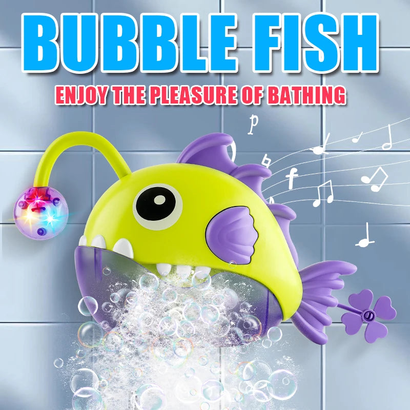 Baby Bath Soothing Toy Bathroom Bubble Machine Children's Fish Tank