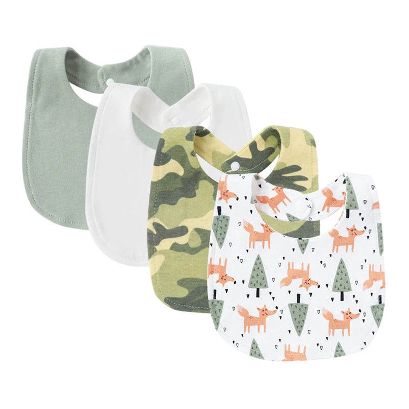 Baby Bibs Burp Clothes Cartoon Newborn Saliva Towels Boys Cotton Kids
