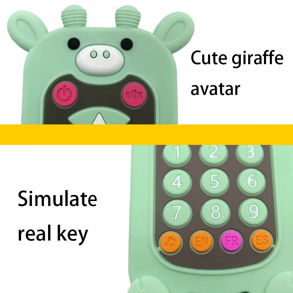 Baby Teether Toy Realistic Cartoon Remote Control for Soothing Gum