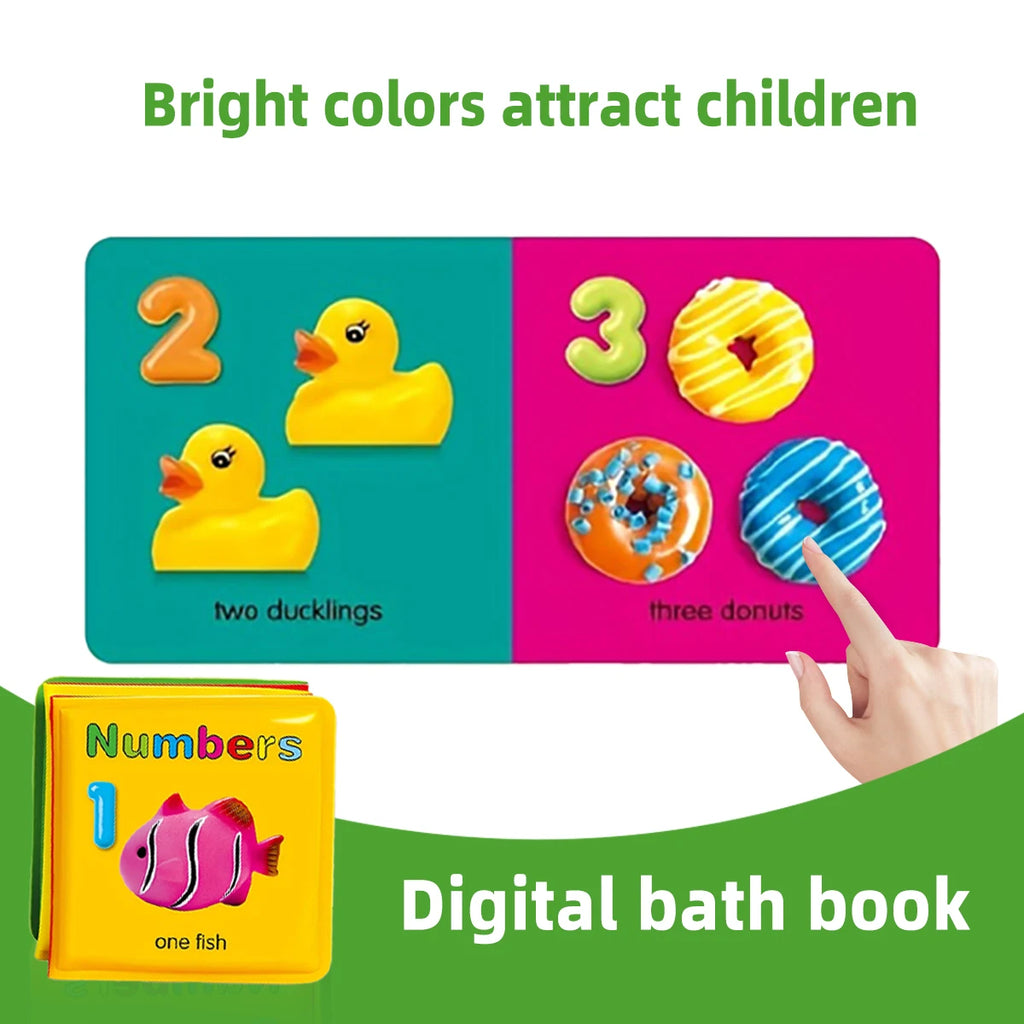 Floating Baby Bath Books for Baby Kids Learning Bath Toy Waterproof