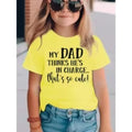 Summer Funny Letter Cute Printer Children's T-shirt Casual Fashion Kids