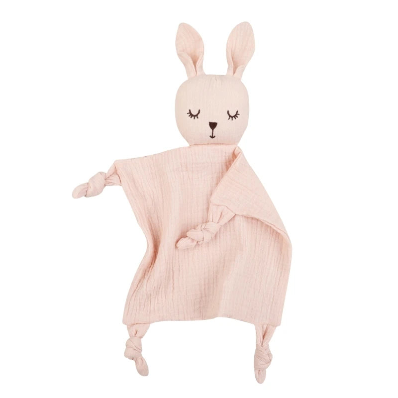 Cartoon Rabbit Baby Soother Toy Appease Bib Cartoon Burping Cloth for