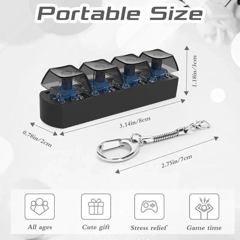4Keys Finger Button Anti-stress Toy Mechanical Keyboard Keycaps