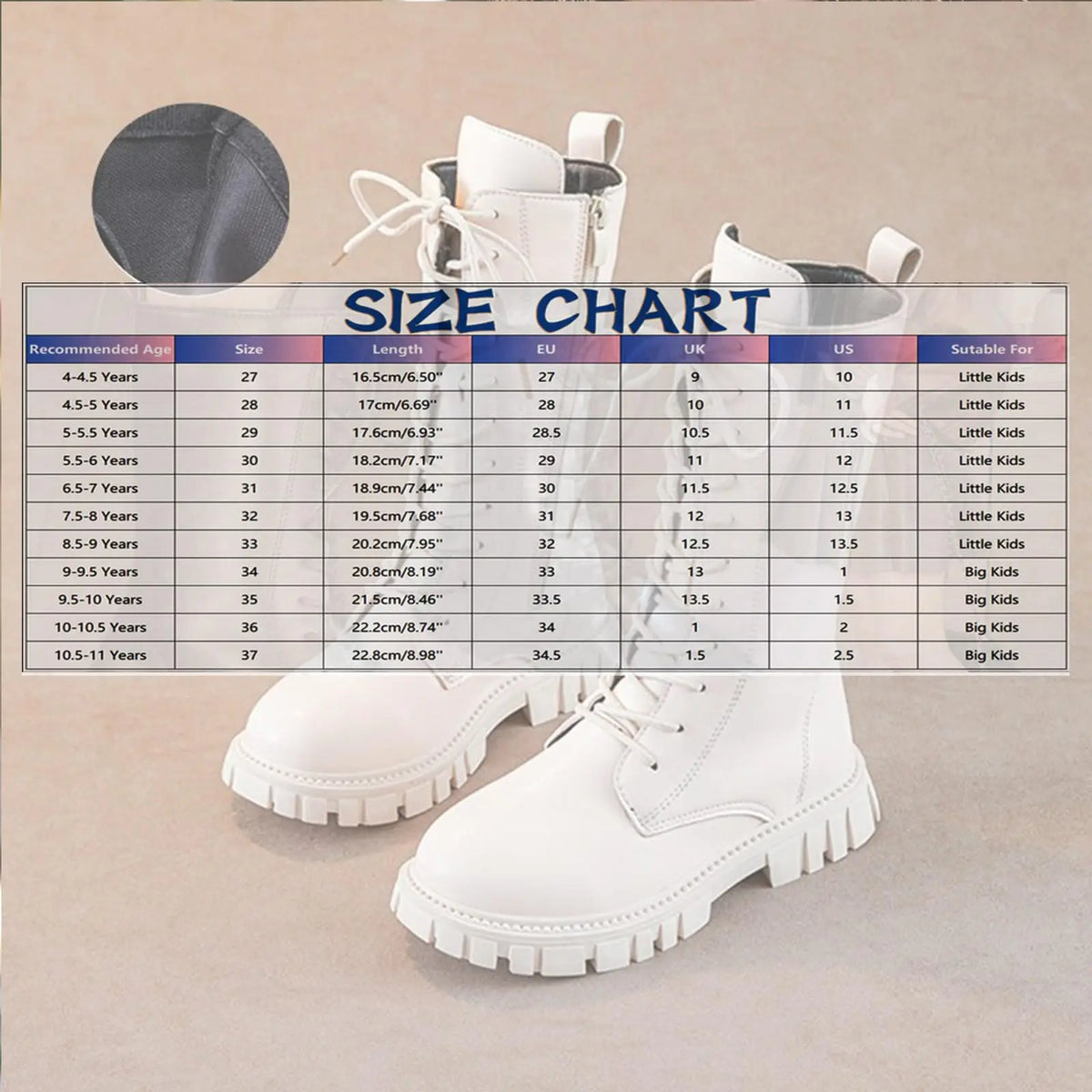 Anti-Slip Winter Boots for Teen Girls Punk Gothic Ankle Boots Daily