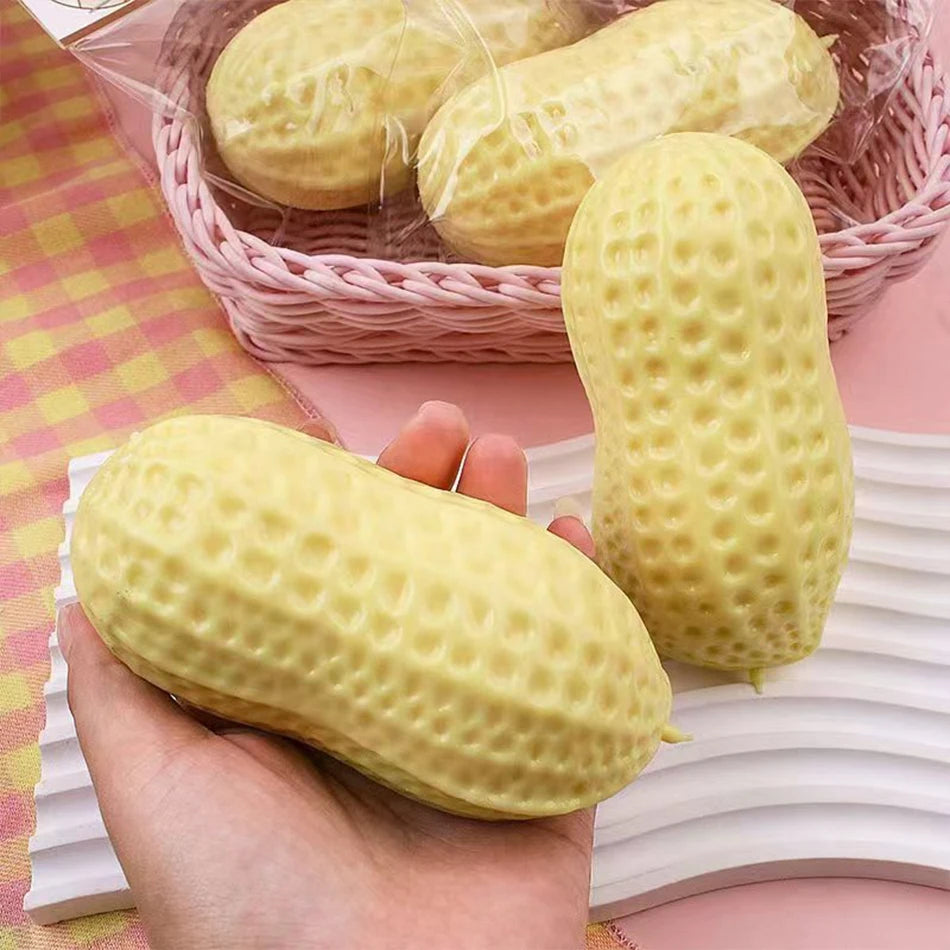 2 Styles Peanut Squishy Toy Crunchy Or Slow Rebound Food Shaped