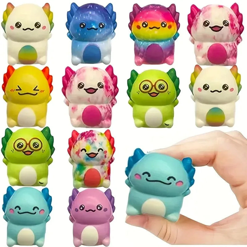 12/24PCS Kids Adult Mini Kawaii Newt Cute Stress Relief Squeeze Toy