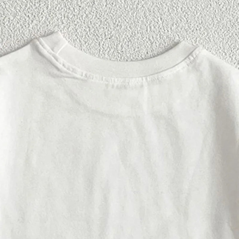 Summer Baby Boys Girls T-shirt Toddler Solid Color Top Clothes Korean