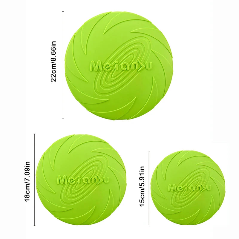 Dog Toy Silicone Flying Disc Fashion Multicolor Resistant Chew Toy